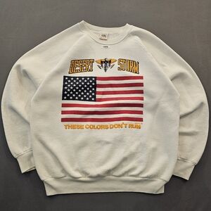 Vintage 90s Operation Desert Storm "These Colors Don't Run" Sweatshirt USA Made